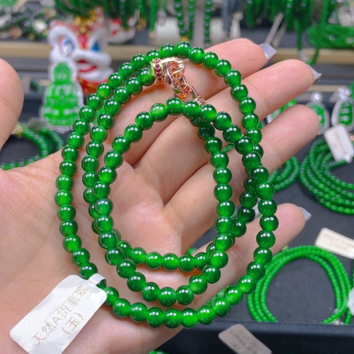 翡翠未镶嵌颈饰项链6