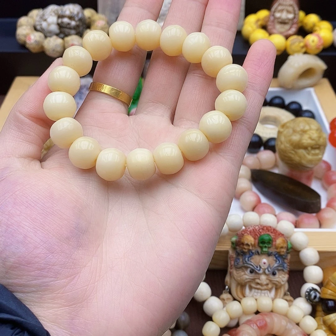 驼骨手串/手链14mm驼骨鸡油黄