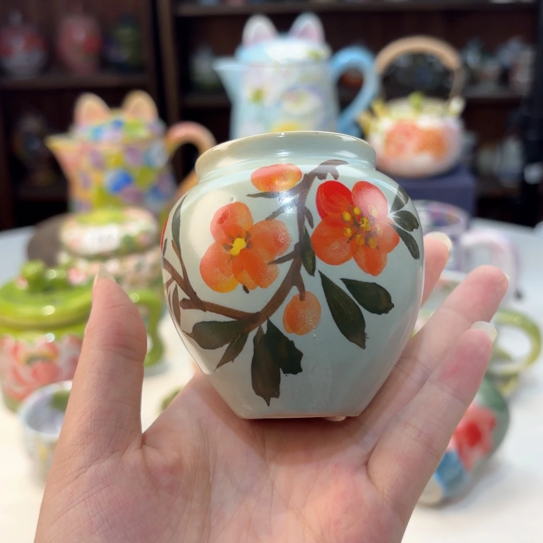景德镇手绘高温釉下彩陶瓷茶具