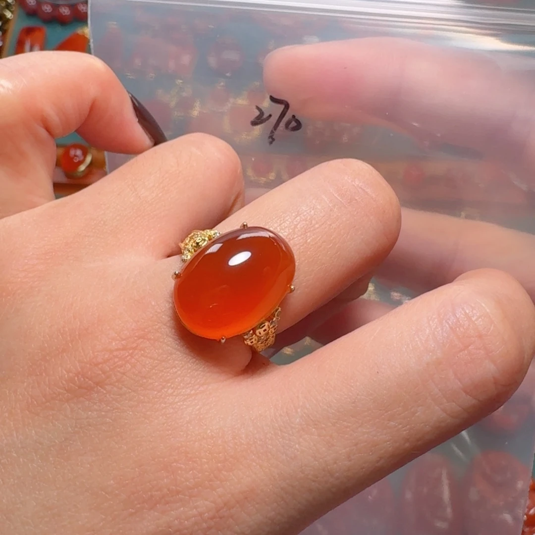 南红玛瑙南红银S925镶嵌