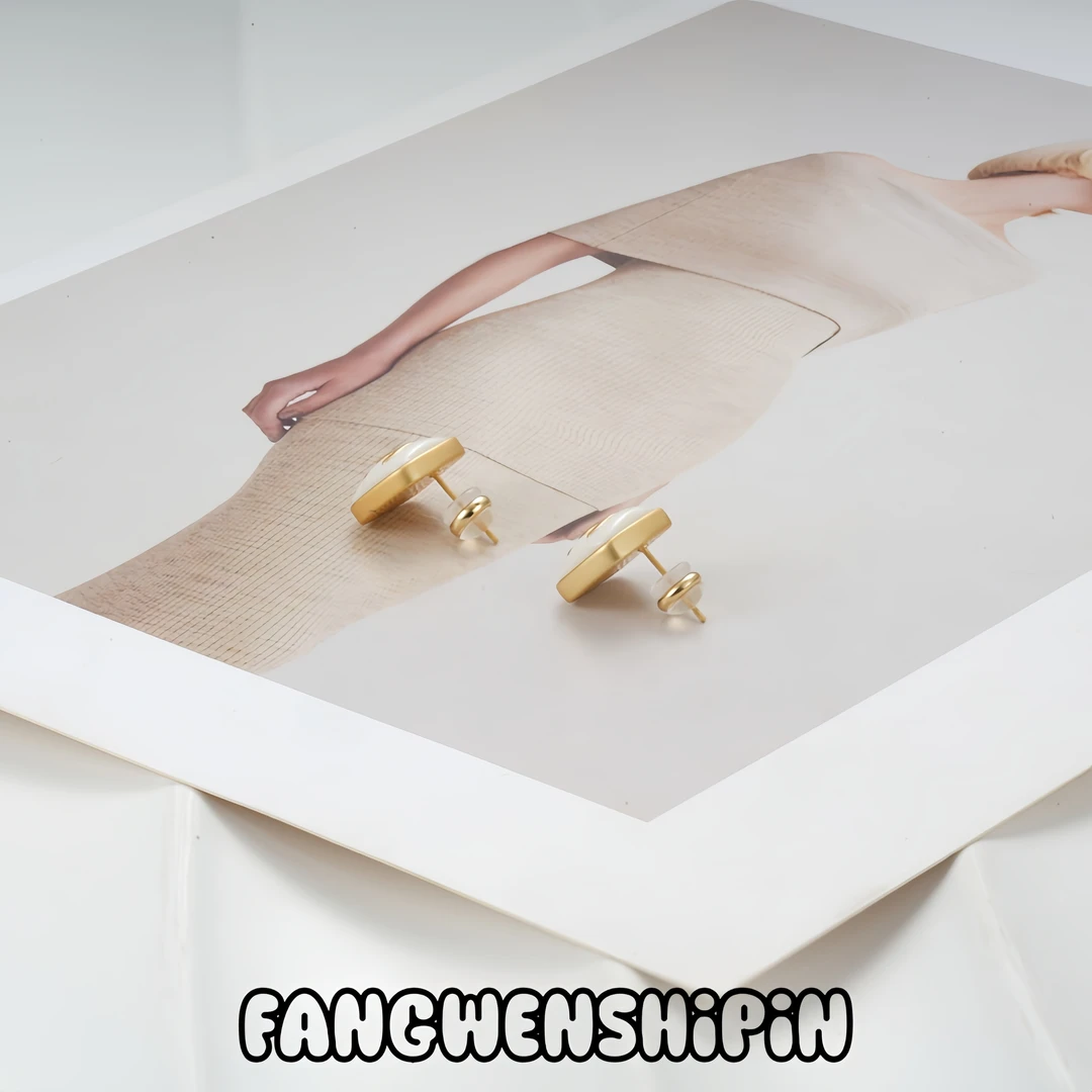 铜合金珐琅耳饰 【镀K金】【925银针】耳环4462