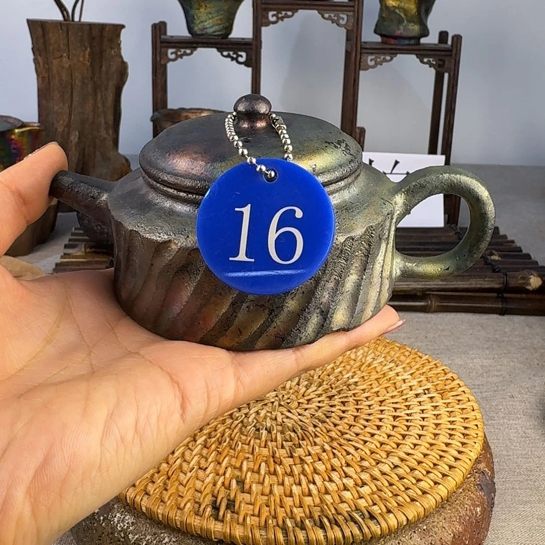 荥经黑砂炸福利窑彩壶16