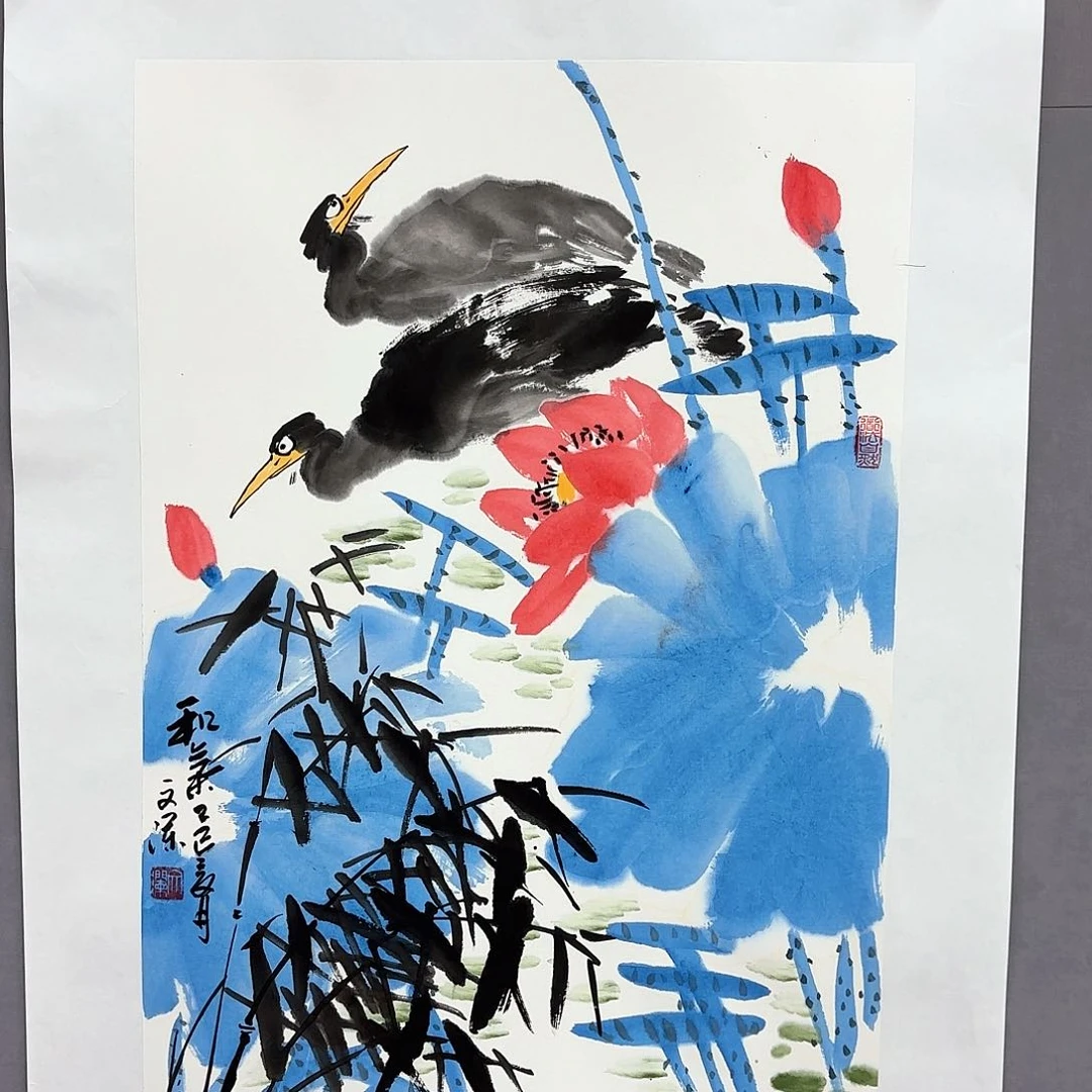 国画艺术家真人手绘