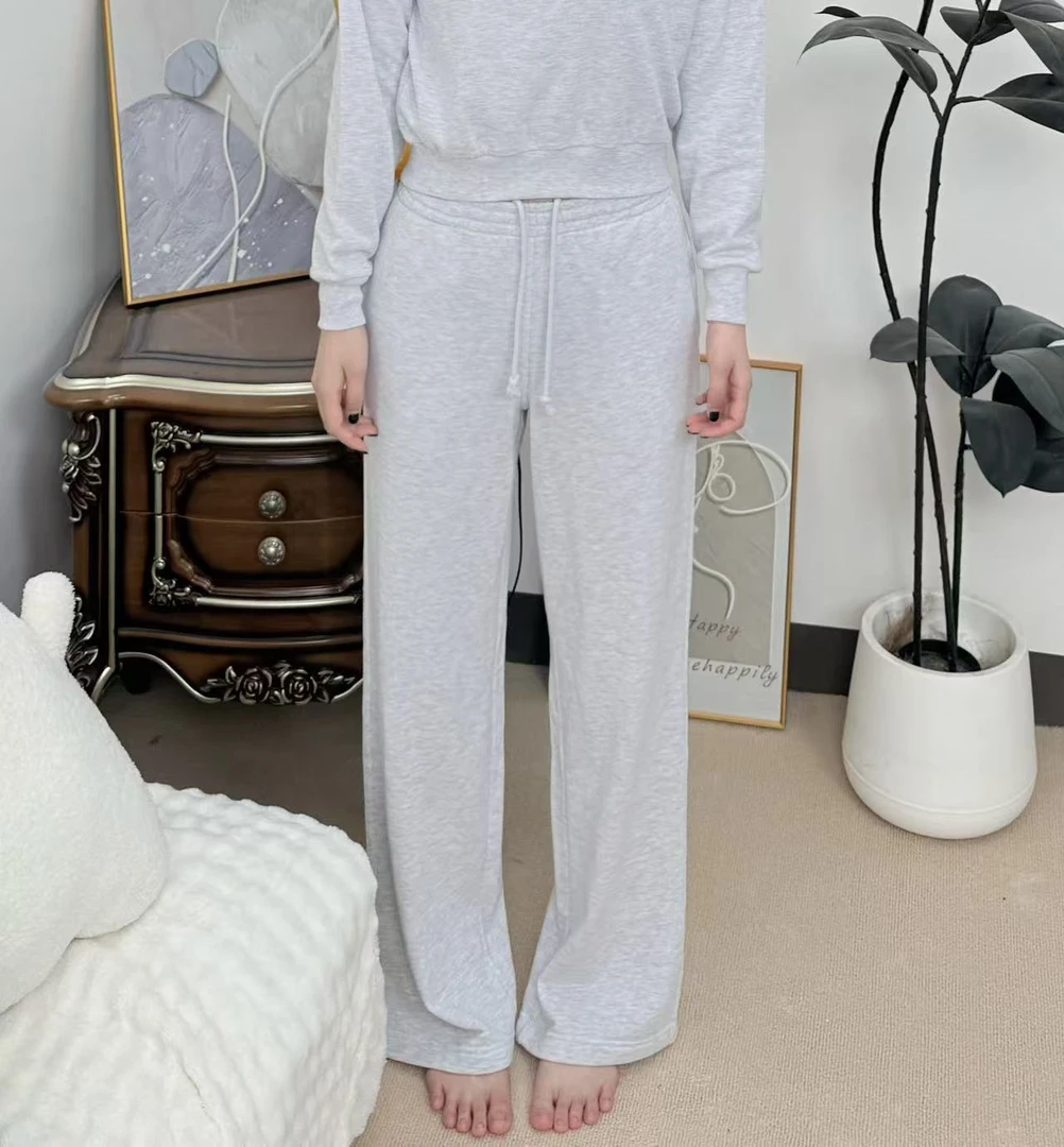 [【sk】韩系随性风透气阔腿卫裤卫衣