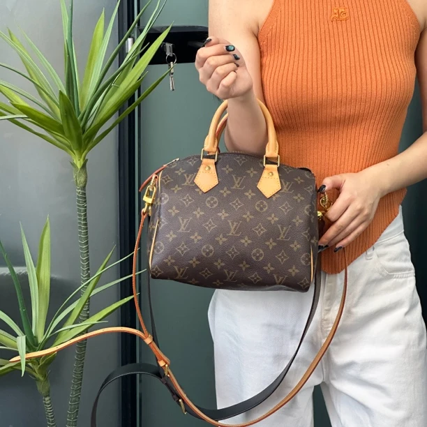 95新 LouisVuitton/路易威登 sp25肩带款手提包/换植鞣革肩带后配