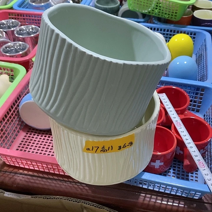 陶摆件陶盆有孔 瑕疵介意勿拍