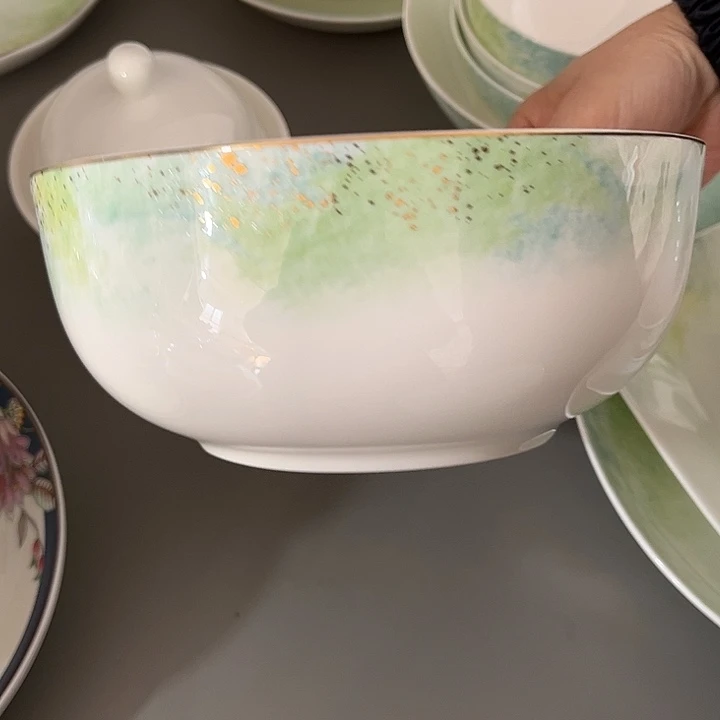 瓷片微瑕骨瓷面碗一个星河