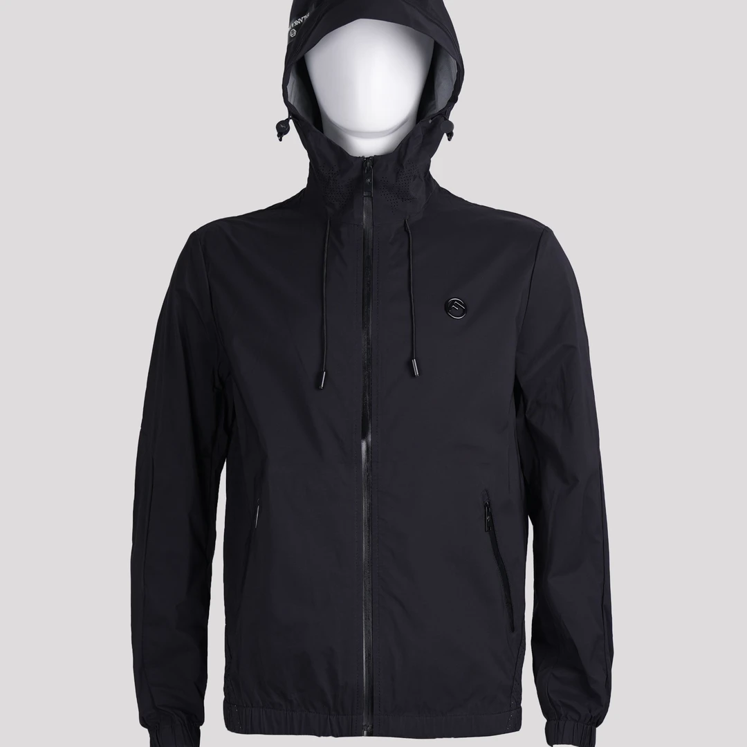 F&M新品潮牌男士连帽时尚简约纯色防风夹克修身运动外套FM