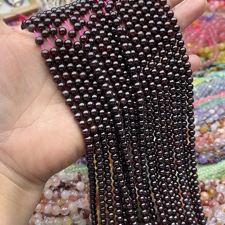 玛瑙/玉髓珠宝半成品未镶嵌一条5.5mm左右石榴石