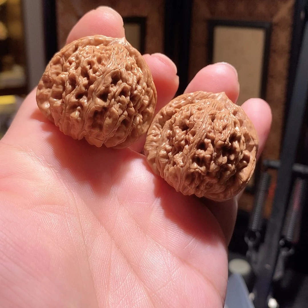 文玩核桃把件38四座楼全品