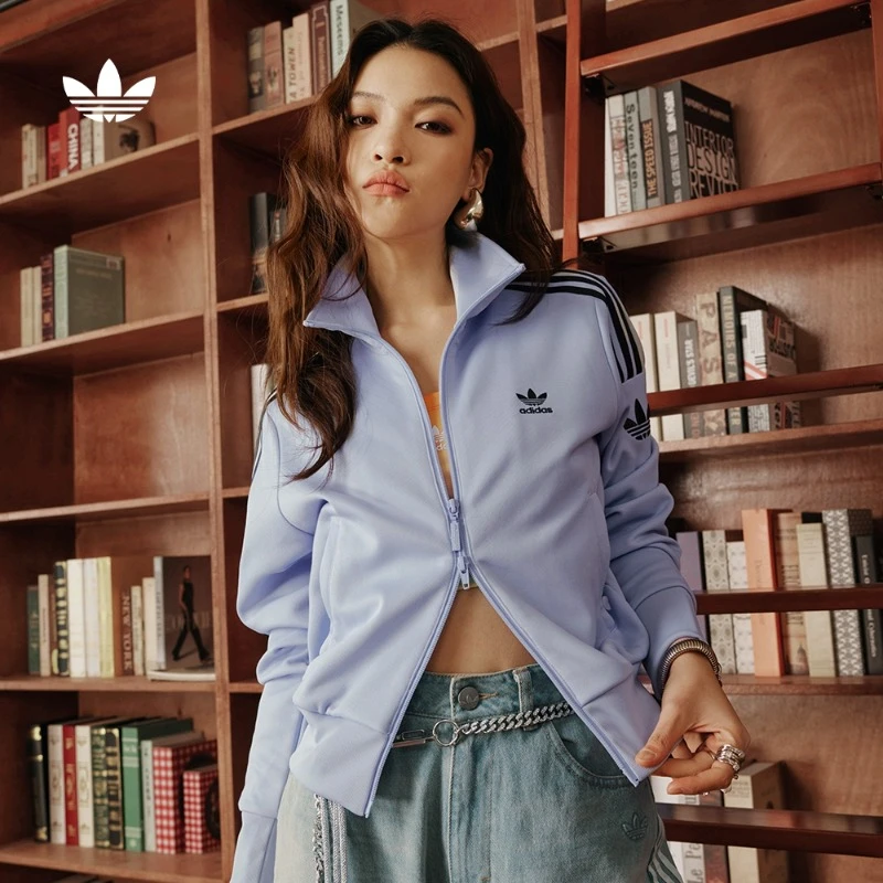 阿迪达斯官方三叶草秋季休闲运动夹克外套女adidas KB4517