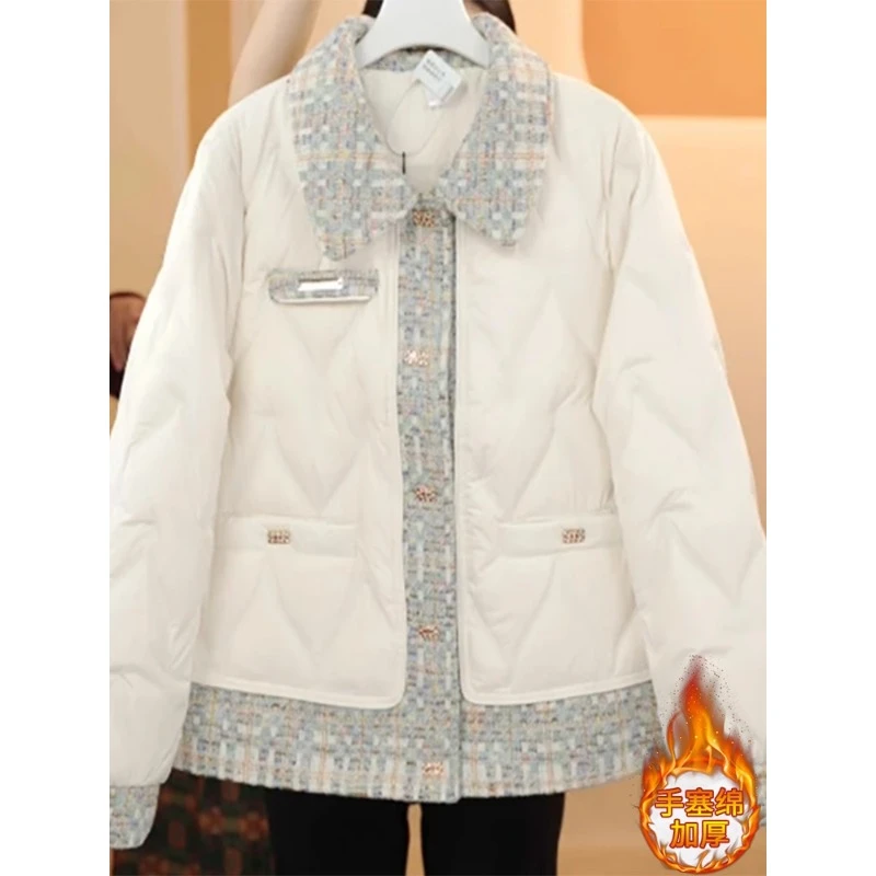 〈纪朵研〉1573高端小香风流行棉服女2025冬季新款时尚加厚保暖外套