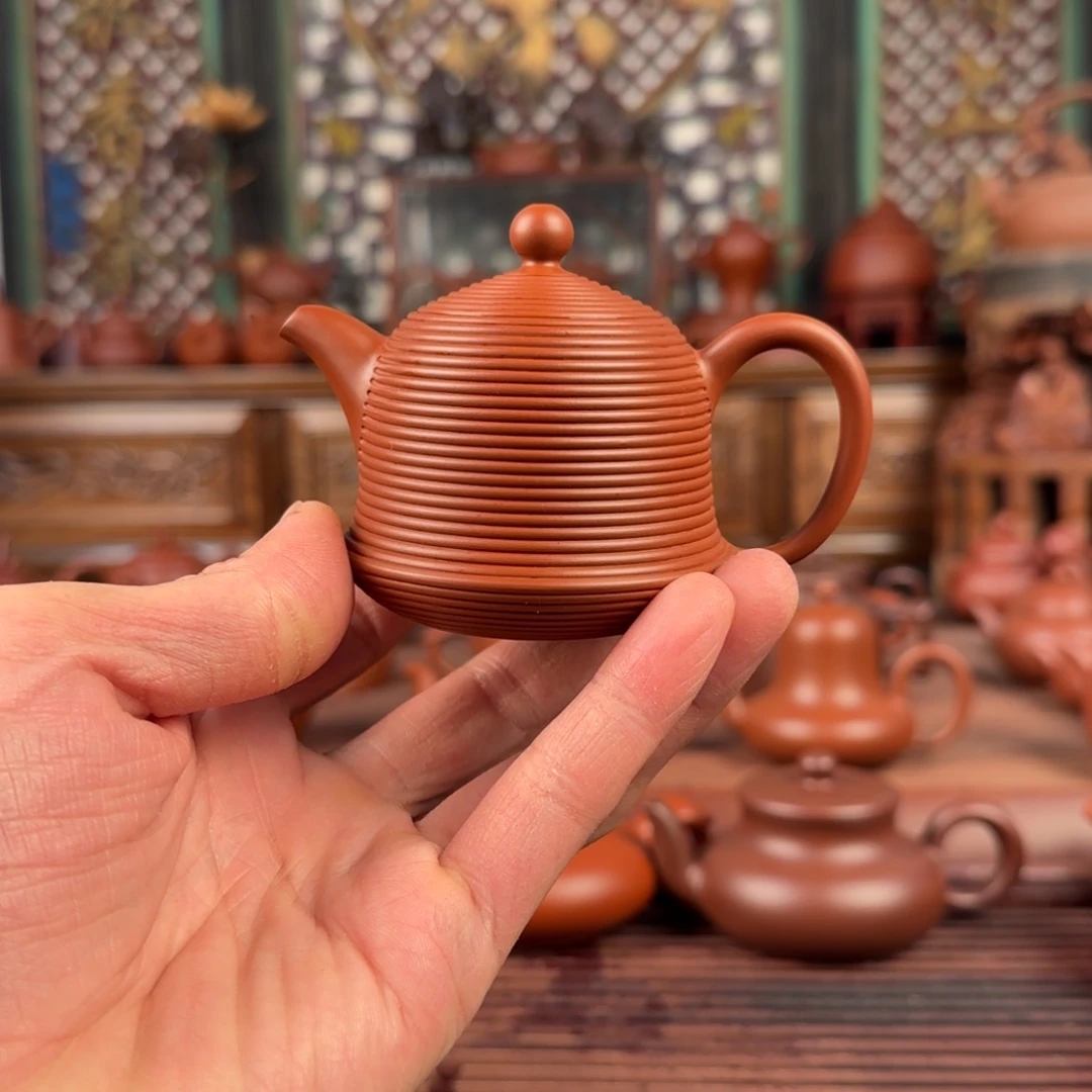 茶壶朱泥潮州手拉壶