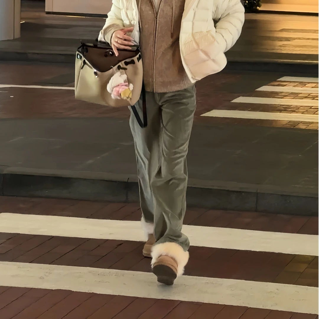 【直筒阔腿裤】KZRP311082高腰时尚休闲女士宽松做旧