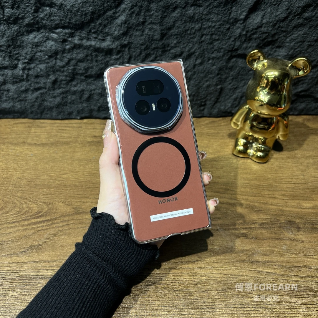 适用于荣耀MagicV5手机壳支架磁吸透明超薄v5折叠屏保护套新款