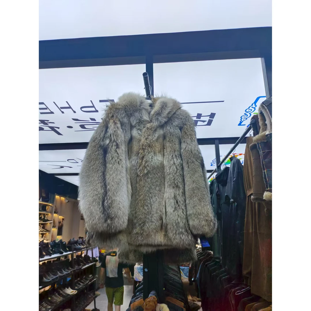 人造皮草 玛拉沁皮衣可男女同款