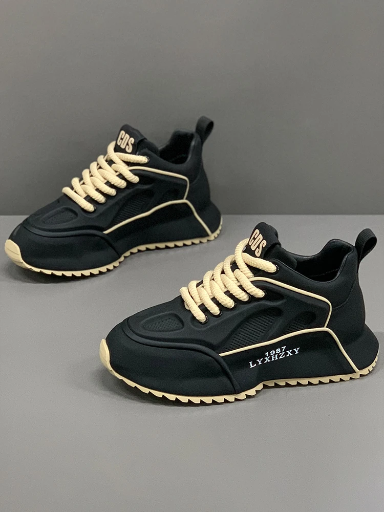 欧式男鞋秋冬款2025新款加绒保暖运动休闲鞋内增高阿甘老爹鞋子男