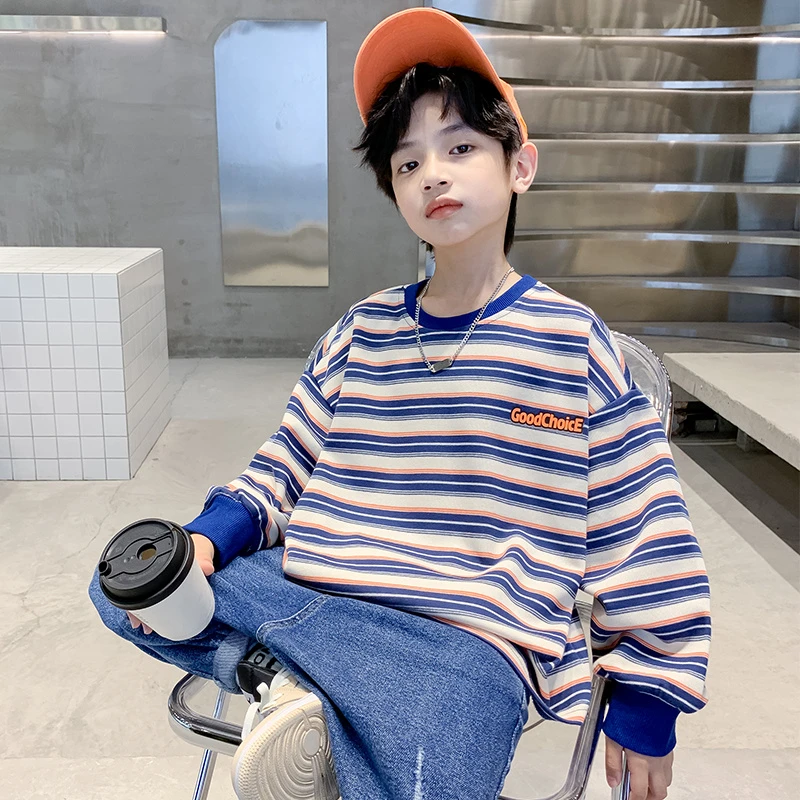 男童卫衣春秋款2025新款男孩中大儿童春装上衣长袖T恤打底衫网红