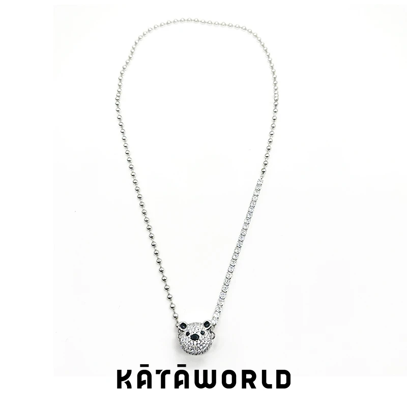 KATAWORLD 铜合金项链 【主理人】4.0满镶熊项链