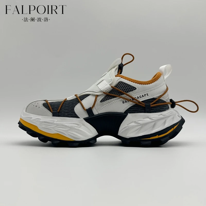 FALPOIRT小众设计老爹鞋女厚底增高不累脚透气徒步登山运动鞋情侣