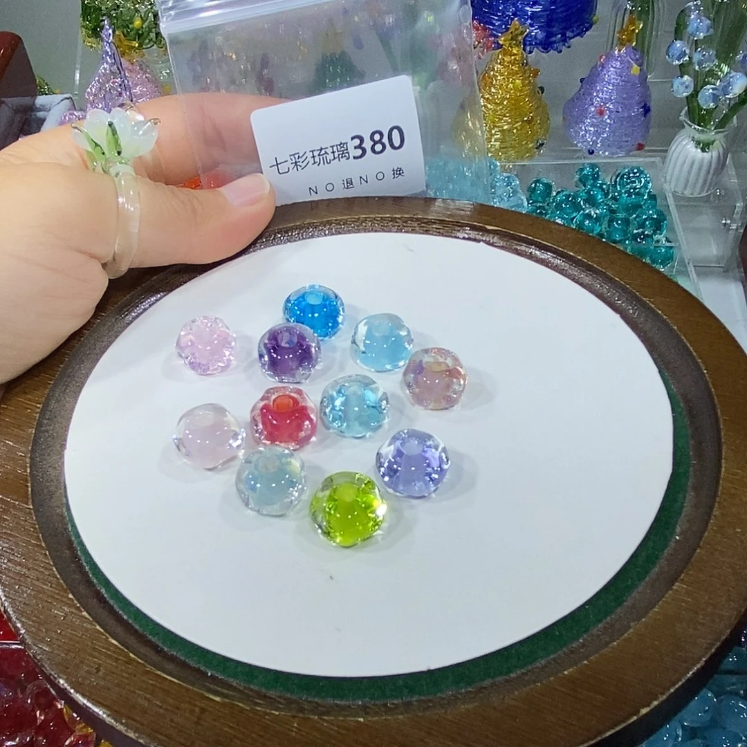 一***羊玻璃颈饰380串珠十一个