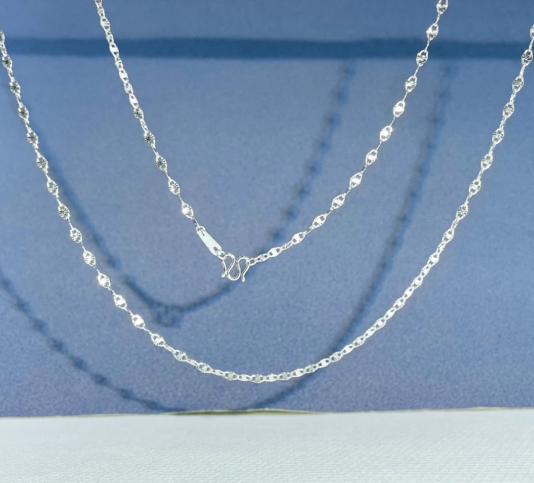 铂金pt950精品项链（车花片片链）