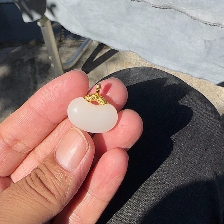 和田玉银S925镀金镶嵌颈饰