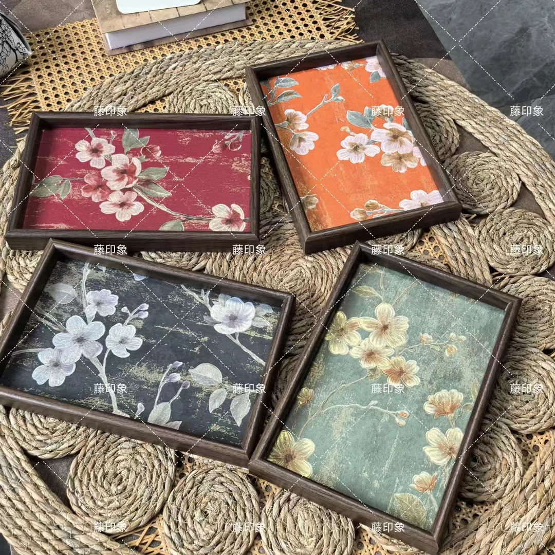 【多款式】古感艺术复古方形托盘茶盘桌面茶几钥匙摆件收纳置物盘