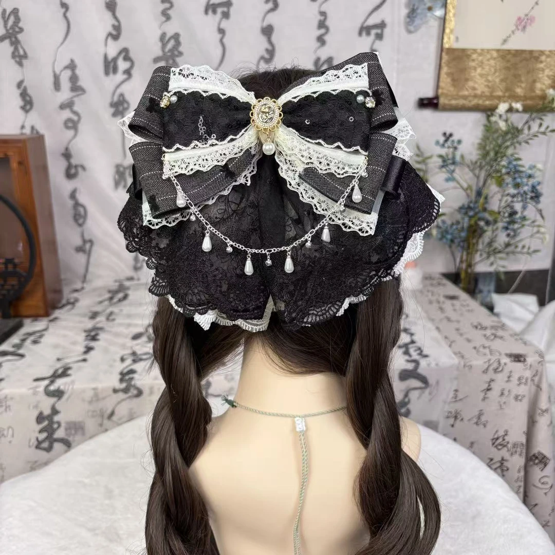 【赫本纪事】复古百搭蝴蝶结发夹新中式弹簧夹纯手工发饰