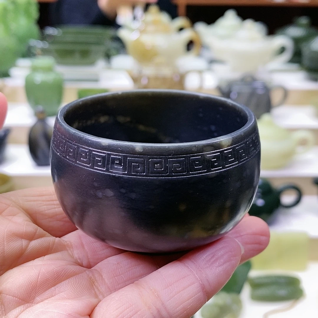 和田玉茶杯未镶嵌