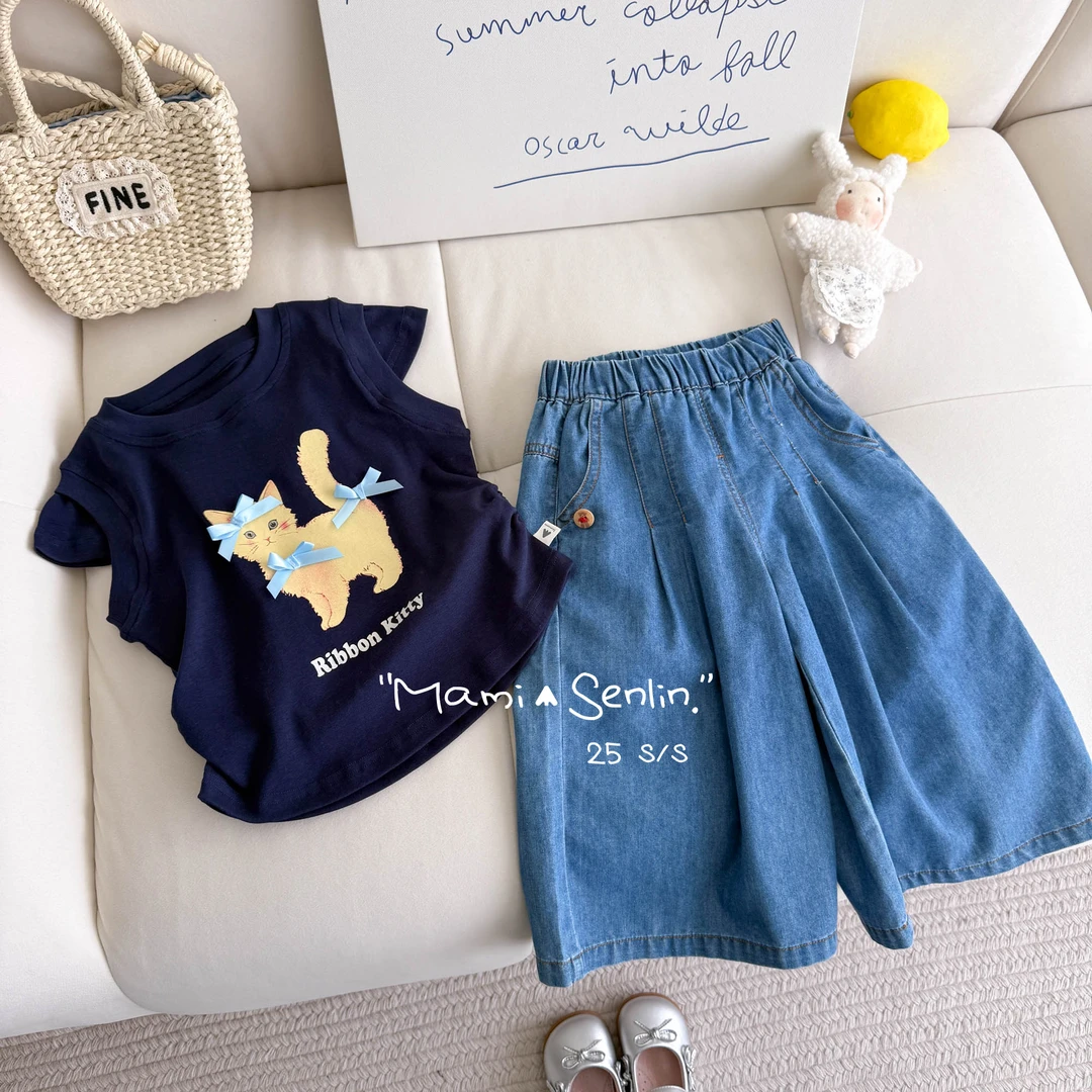 【现货】妈咪森林童装2025年夏季新款牛仔裤 252-MMSL-252049