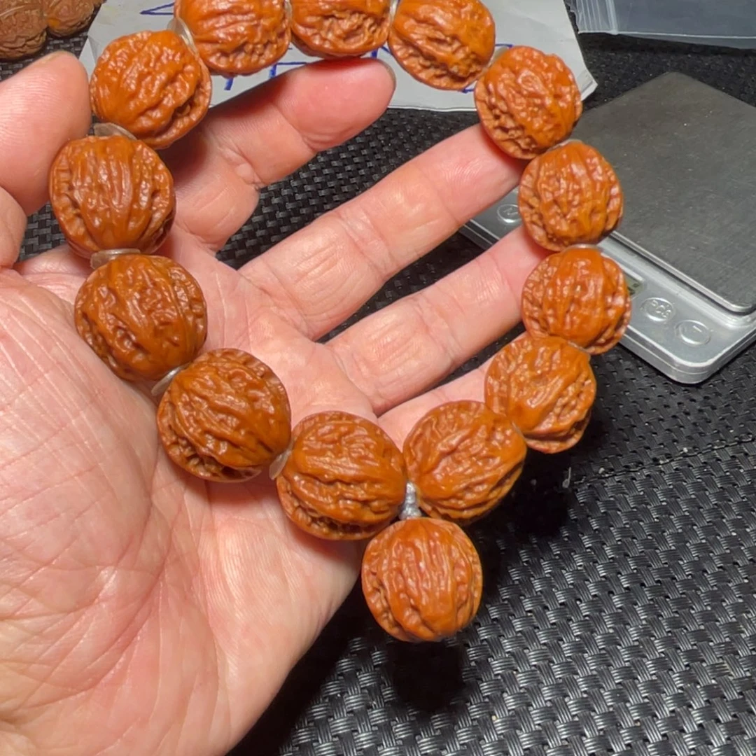 手串文玩核桃京八棱火焰纹20