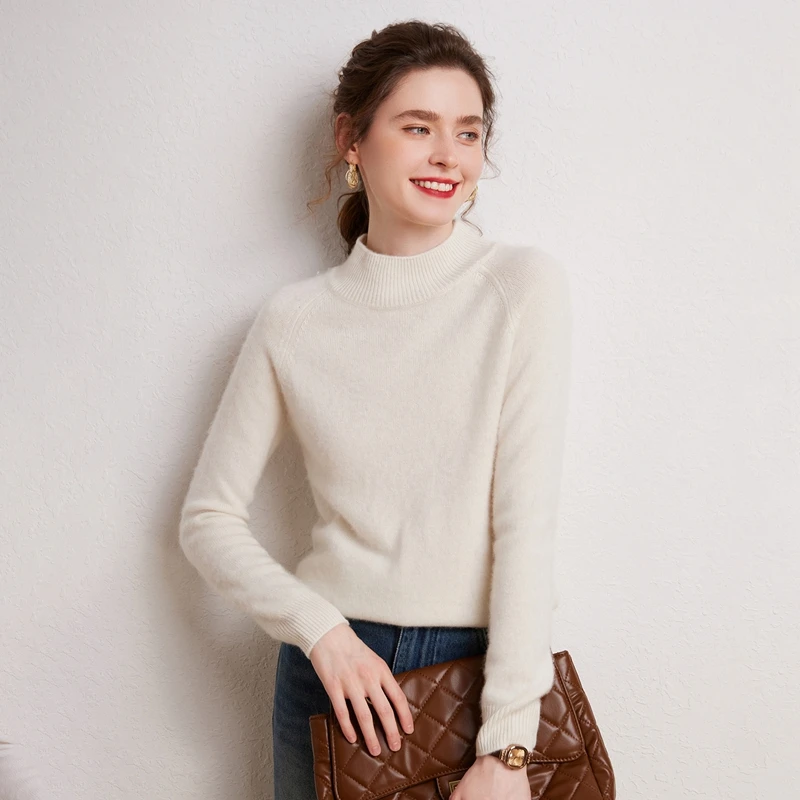 S2301正品 纯山羊绒 半高领加厚款 贴身穿舒适轻盈 保暖健康材质