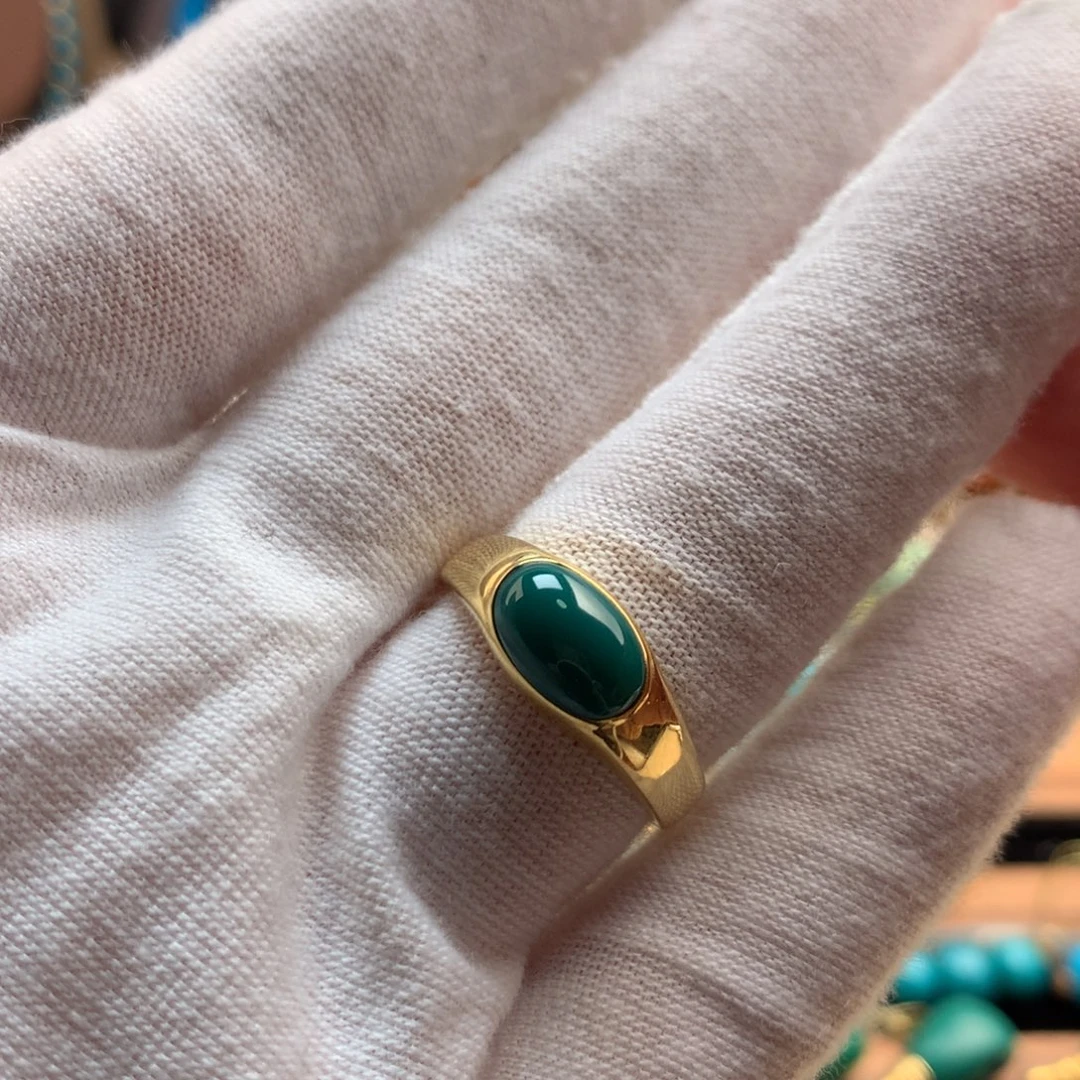 绿松石18K金镶嵌绿松石