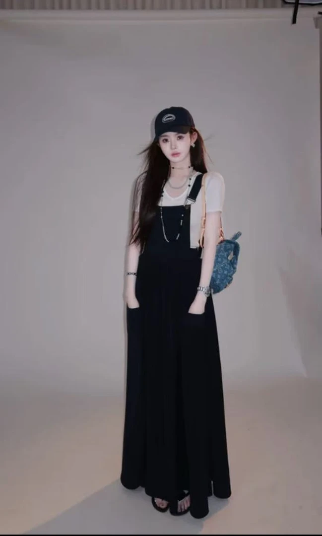 冰冰女装铭顺●「温斯顿」夏季百搭高弹纤维设计感背带裙BBC5BDQ1830