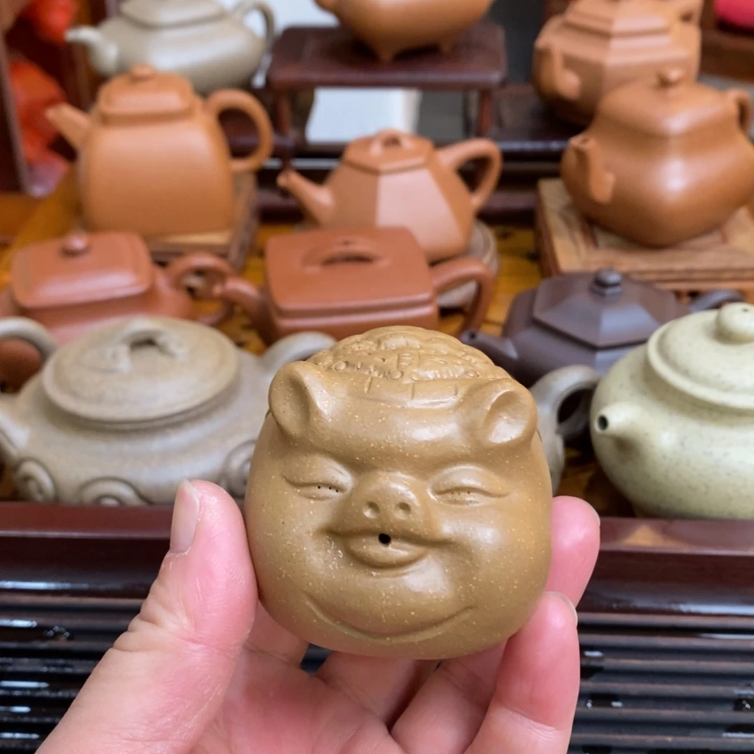 茶壶紫砂紫砂茶宠小猪猪