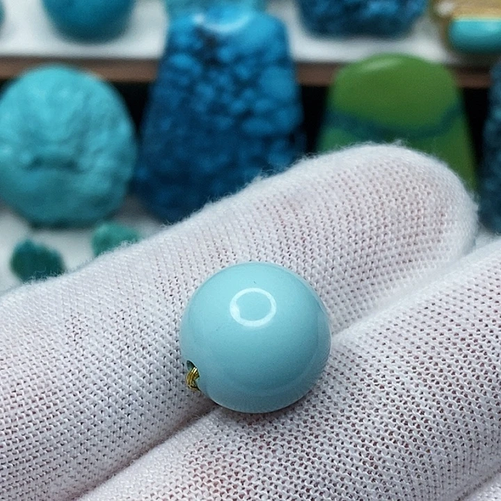 绿松石未镶嵌天然原矿 地大质检