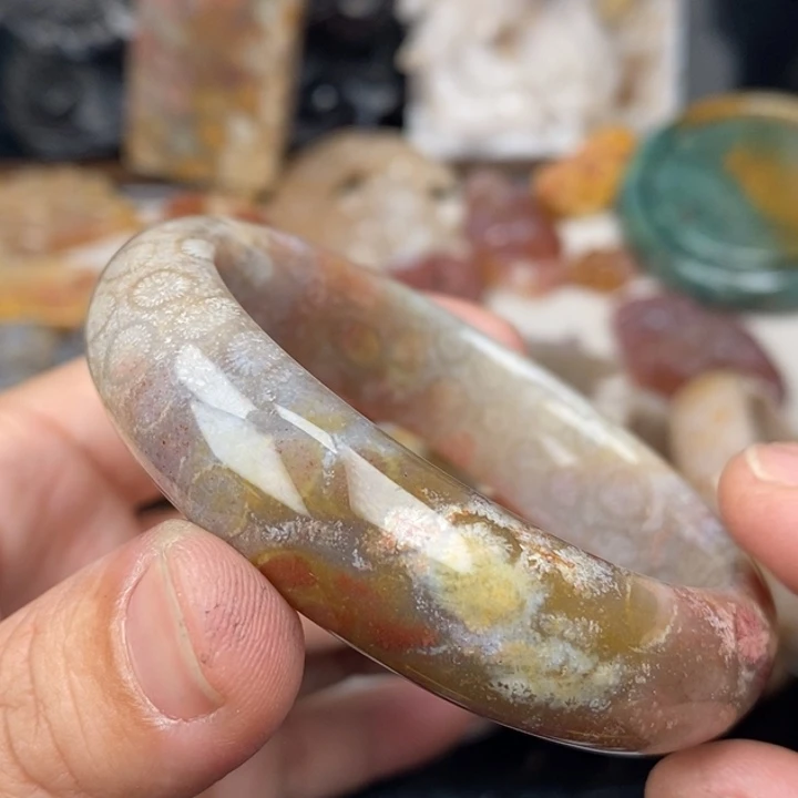 硅化珊瑚（珊瑚玉）手镯未镶嵌54