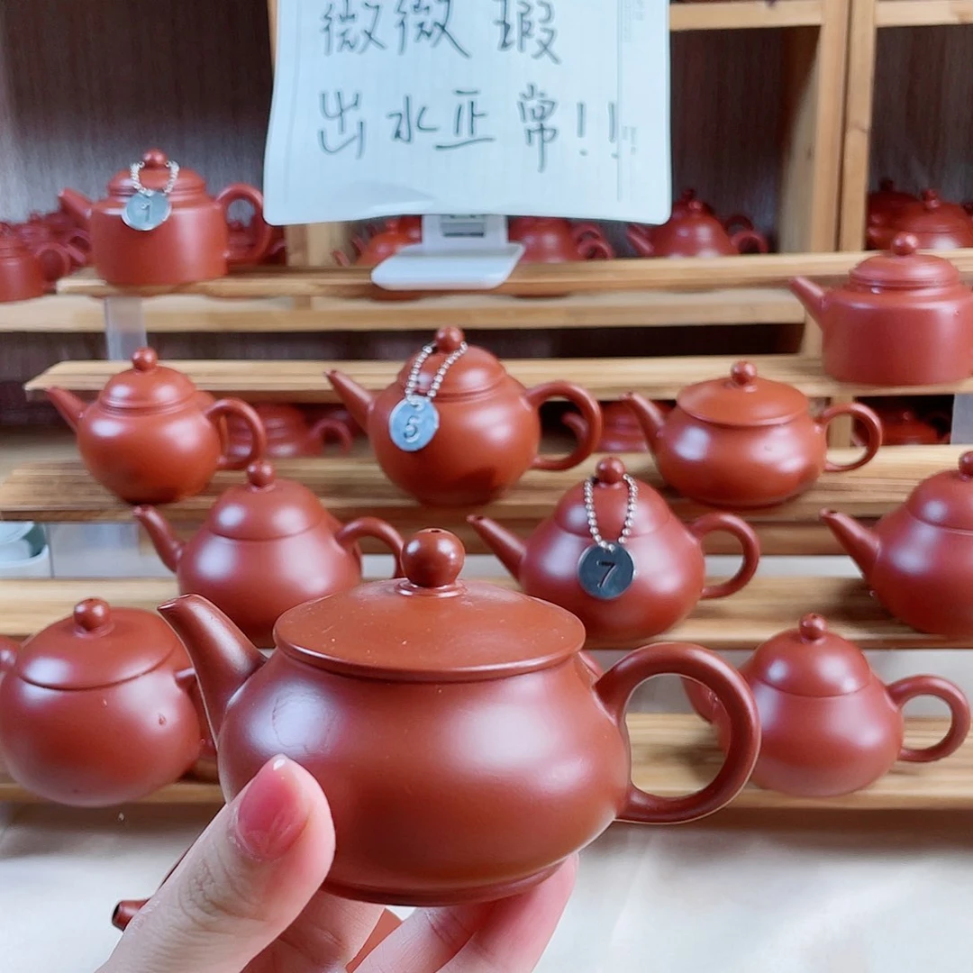 潮州朱泥壶明炉100毫升 壶底微瑕