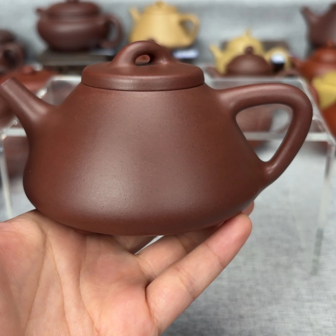 茶壶紫砂淡**生子冶石瓢壶