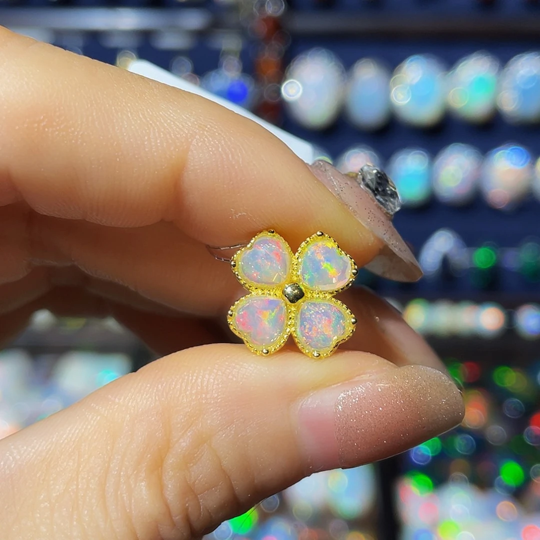 银S925镶嵌欧泊吊坠