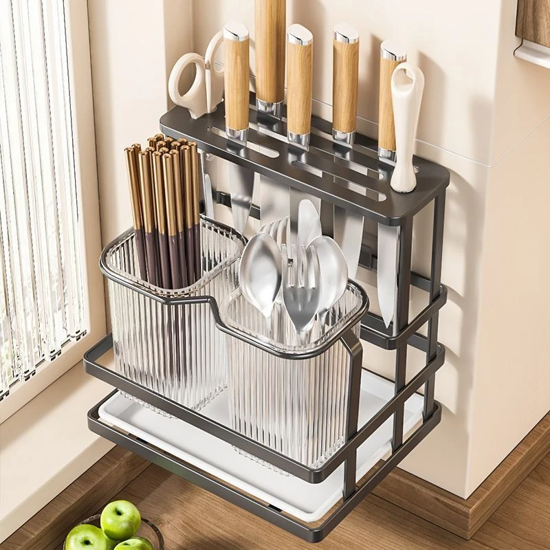 多功能厨房收纳架一体菜板放置架砧板架碳钢材质耐用储物架包邮00