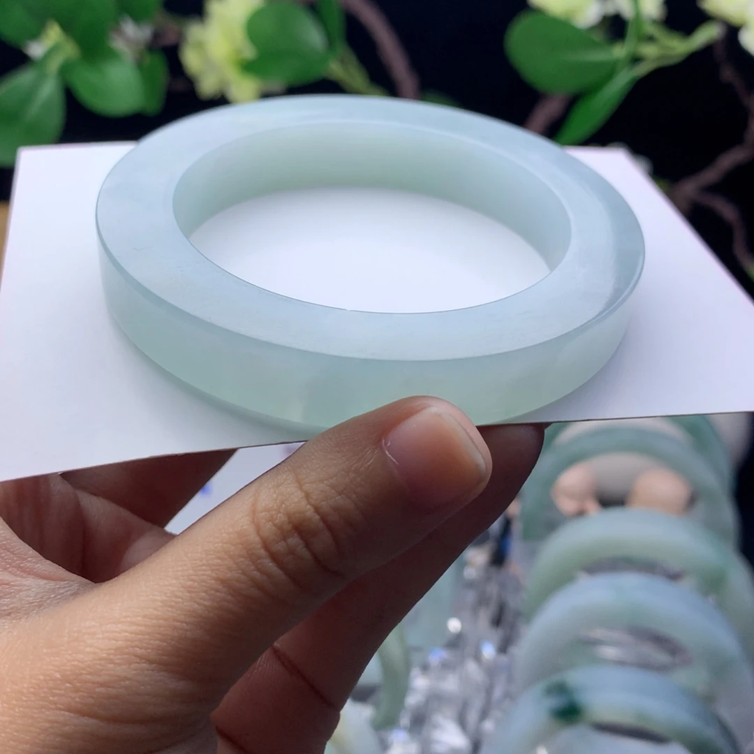 定制翡翠未镶嵌翡翠手镯55-60