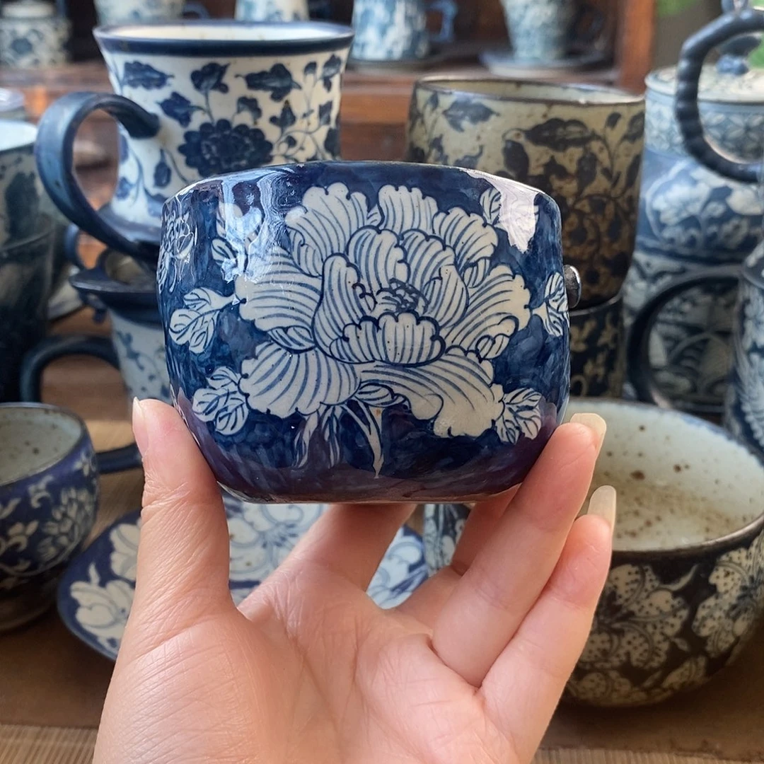 手工手绘青花高温陶瓷