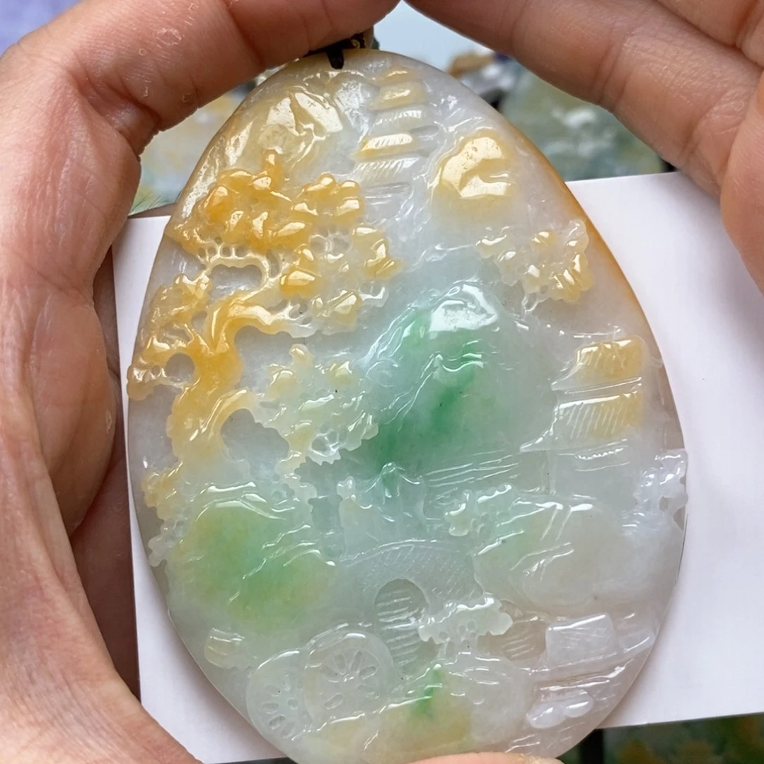 ღ***࿐翡翠未镶嵌颈饰翡翠