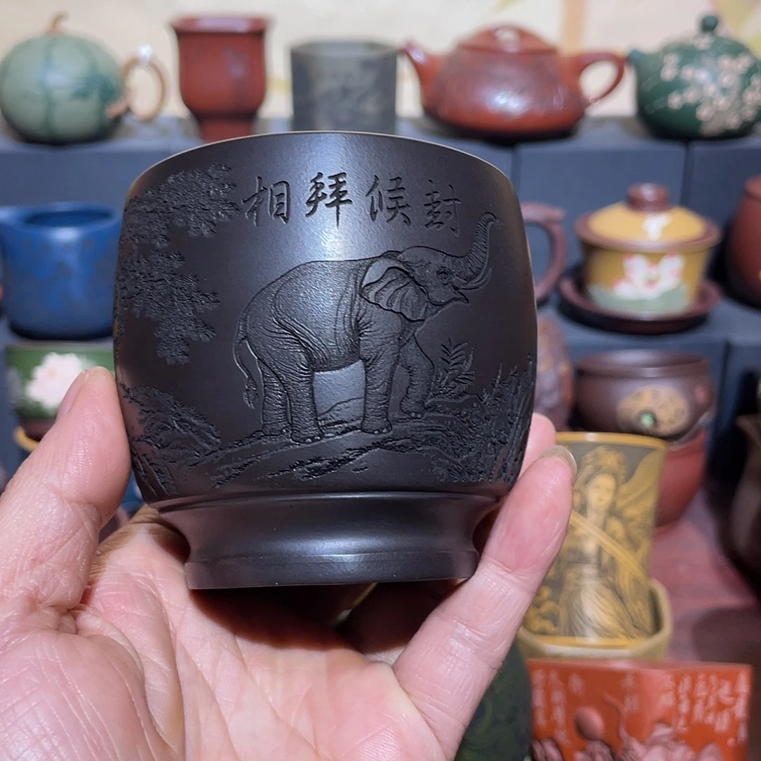 原矿紫砂手工主人杯