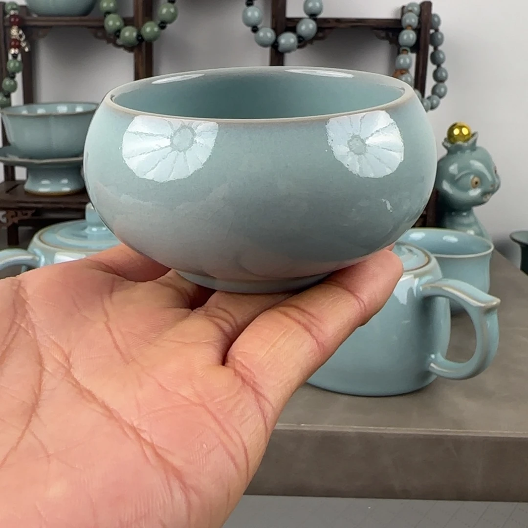 其他北****平汝瓷罗汉杯支钉烧天青釉