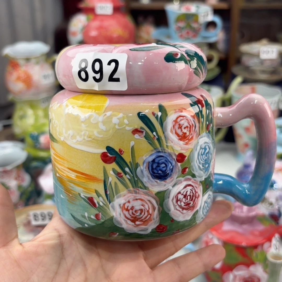 瓷片V****A景德镇手绘高温釉下彩陶瓷茶具