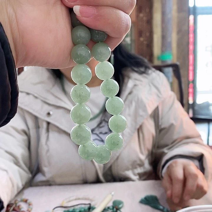 密玉（石英质玉）手链未镶嵌安*儿