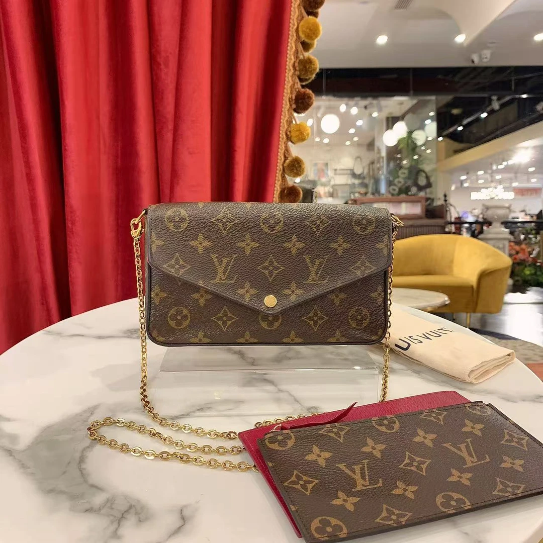 95新 LouisVuitton/路易威登 GGS三合一老花金扣单肩包89384904
